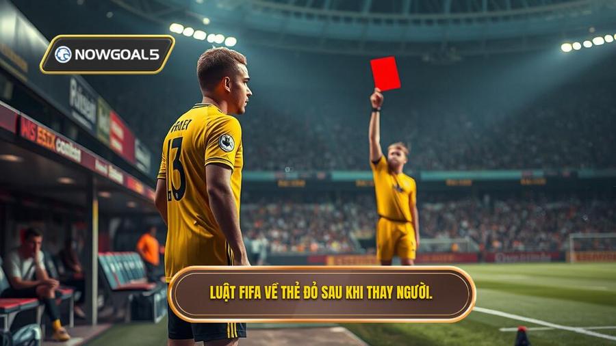 1. Luật FIFA về thẻ đỏ sau khi thay người.