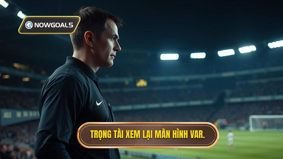2. Trọng tài xem lại màn hình VAR.