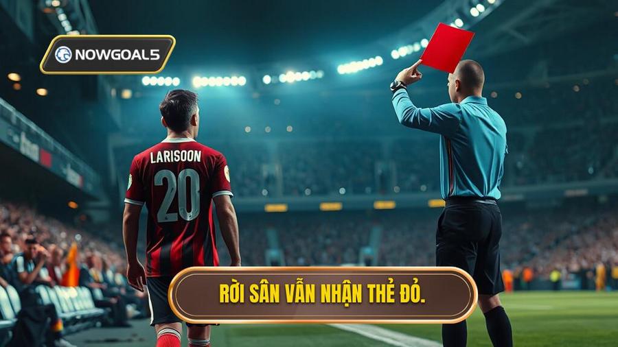 3. Rời sân vẫn nhận thẻ đỏ.