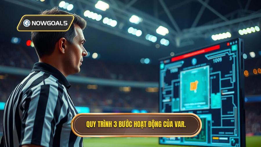 2. Công nghệ VAR trong bóng đá hoạt động thế nào? Quy trình 3 bước chuẩn